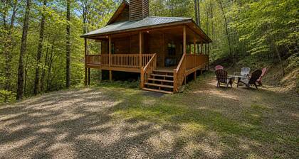Private 2BR Cabin Fireplace, Deck + Firepit