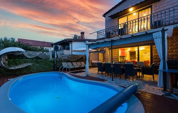 A heated pool