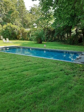 Piscine extérieure, piscine chauffée