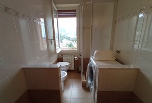 Bruser, hårtørrer, bidet, håndklæder