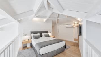 Comfort-lejlighed - 2 soveværelser - køkken | 1 soveværelse, premium-sengetøj, Select Comfort-senge