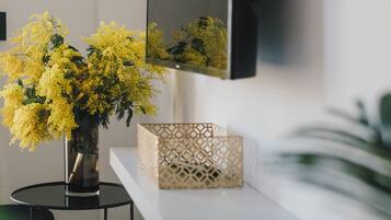 Superior Apartment | Living area | 32-inch flat-screen TV with digital channels