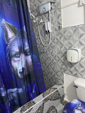 Serviettes fournies, savon, papier de toilette