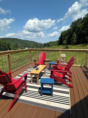 Terrace/patio - Charming A-frame retreat in a beautiful, natural, and private setting (Coudersport)