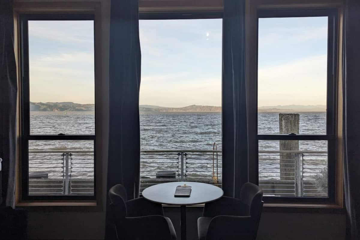 ice house suite 1st floor | 1 bedroom, frette italian sheets, premium bedding, desk