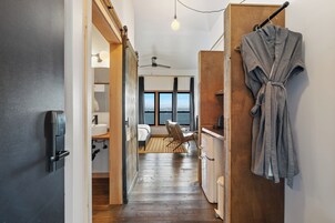 Luxe River View King 2nd Floor (No Pets) | Frette Italian sheets, premium bedding, desk, blackout drapes