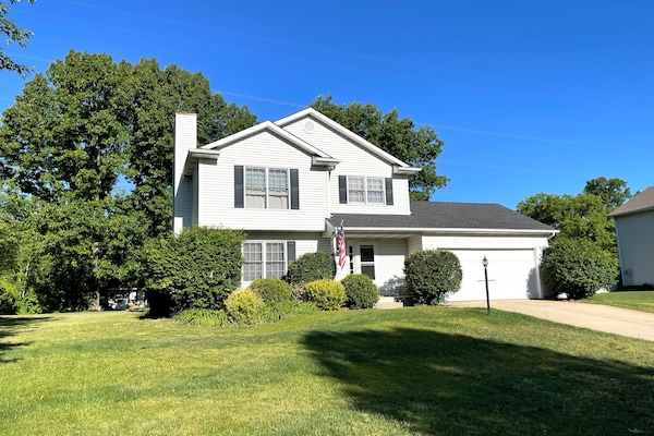 Outside, two-stall garage, ample parking in driveway and street