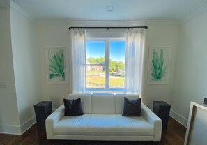 TV, music library, video library, stereo