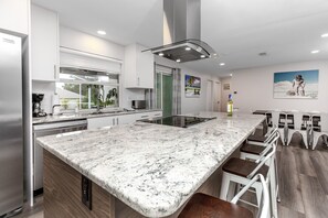 Fridge, microwave, oven, stovetop - Modern House, Heated Pool, Fenced, Beaches, Relax (Tarpon Springs)