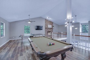 Games room - Large Hillside Retreat with Pool and Hot Tub! (Chattanooga Valley)