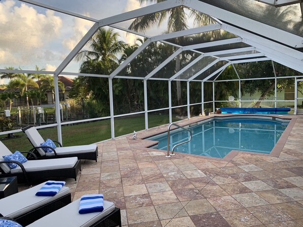 Outdoor pool, a heated pool