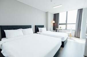 Blackout curtains, free WiFi, bed sheets