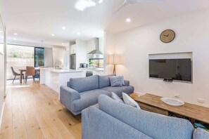 TV, fireplace, offices