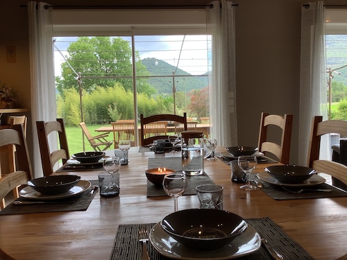 Modern and warm wooden house in a quiet area