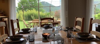 Modern and warm wooden house in a quiet area