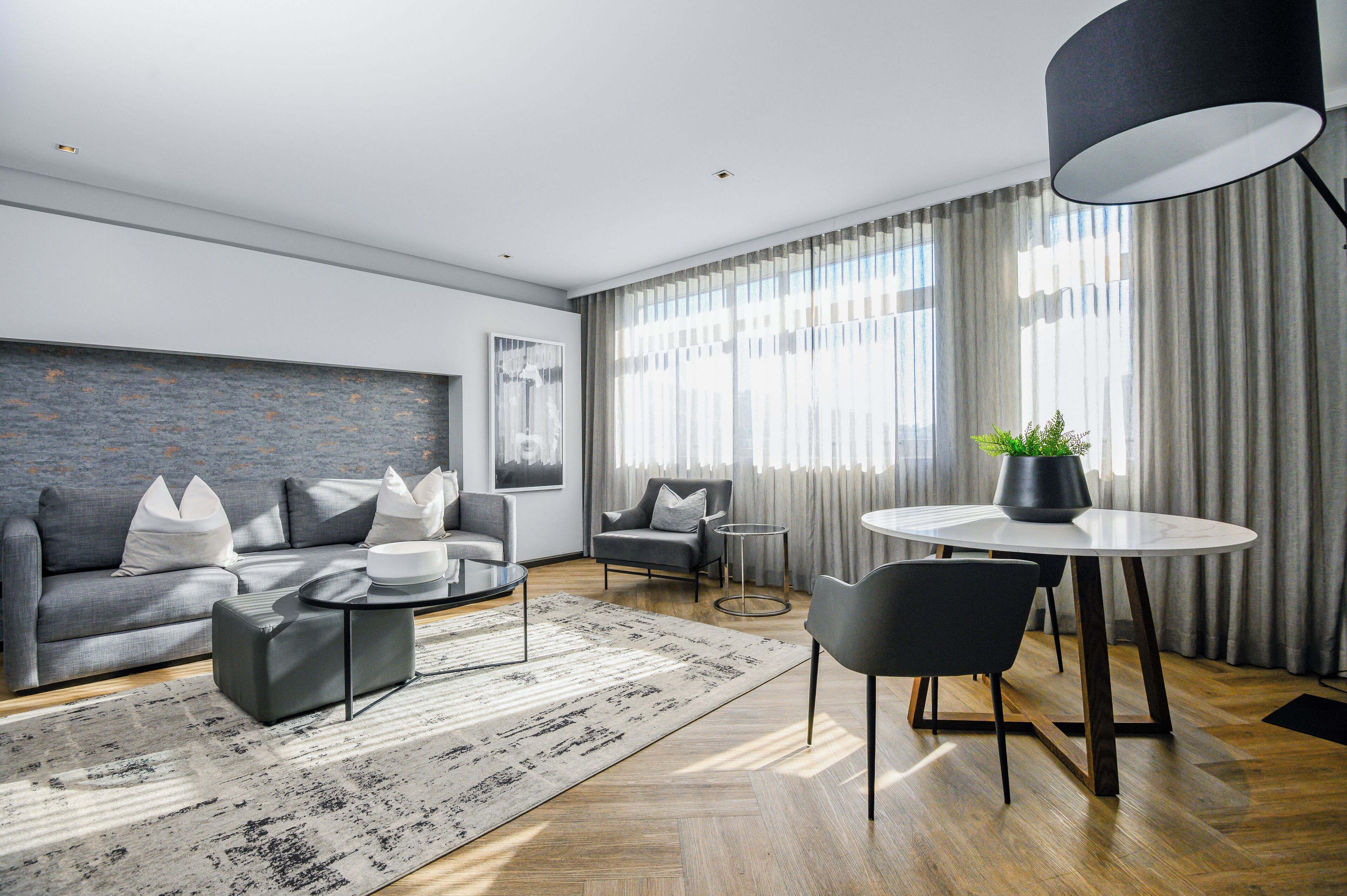 Apartment, 1 Bedroom | Living area | 55-inch Smart TV with cable channels, TV