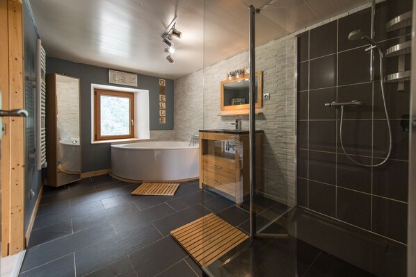 Bathtub, hair dryer