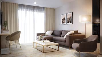 Classic Apartment | Living area | 45-inch Smart TV with cable channels, TV