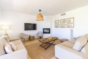 Télévision, cheminée