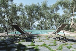 Outdoor pool, a heated pool - Cà del Mago, luxury, private heated pool and spa a stone's throw from the sea (Lerici)