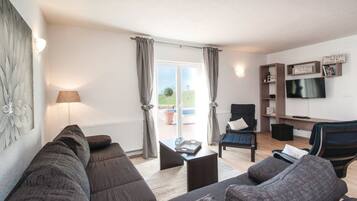 Villa | Ruang tamu | 30 inci televisyen dengan digital, pendiangan