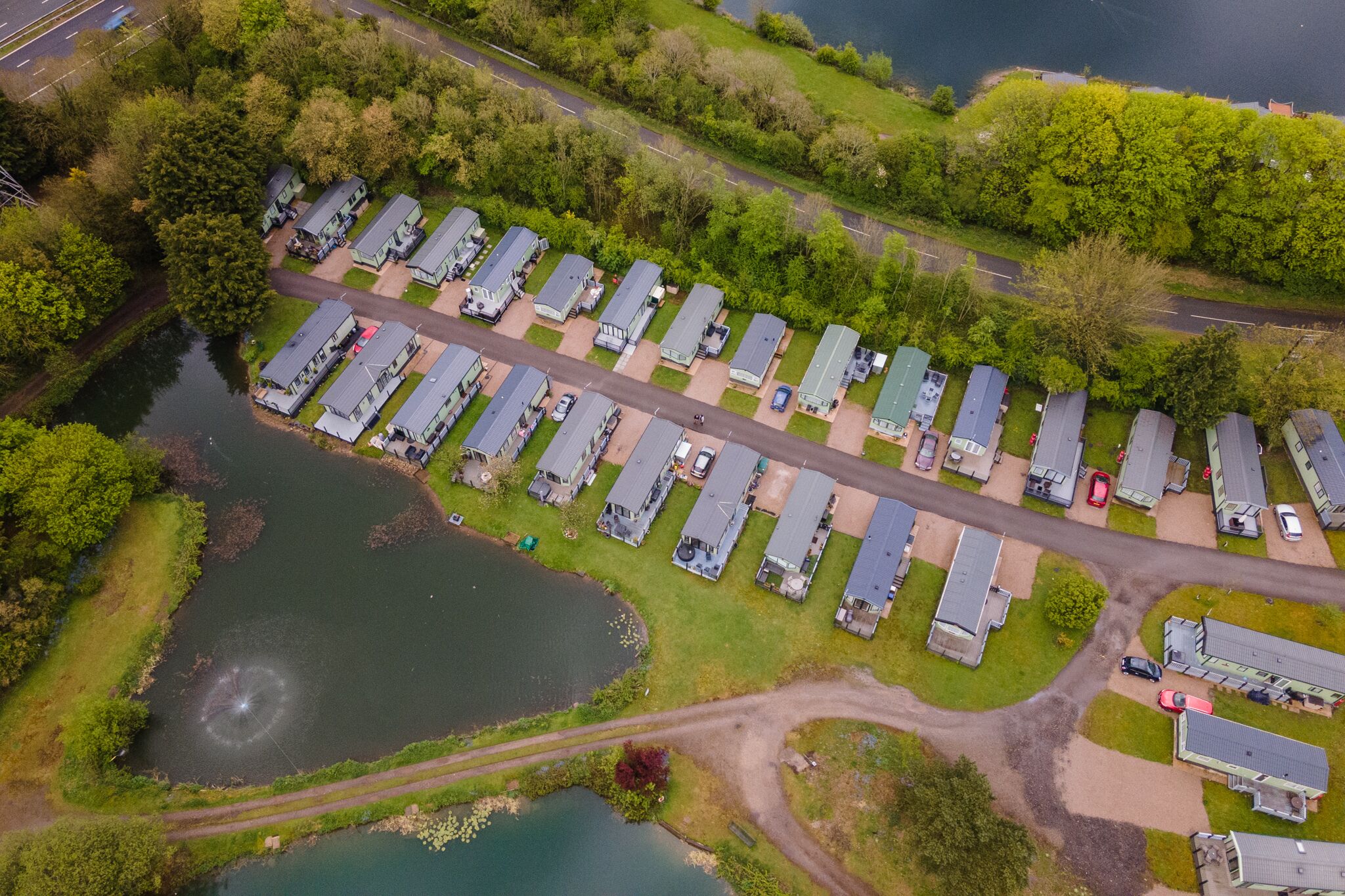 Familie-mobile home - privat badeværelse - udsigt til have (Luxury Static Caravan) | Udendørsområde