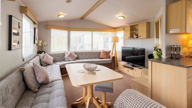 家庭行動屋, 私人浴室, 花園景觀 (Luxury Static Caravan) | 酒廊