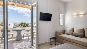 Comfort Studio, 1 Queen Bed with Sofa bed, Terrace, Pool View | View from room