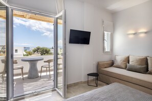 Comfort Studio, 1 Queen Bed with Sofa bed, Terrace, Pool View | View from room - Drios Luxury Studios (Paros)