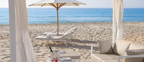 Privatstrand, kostenloser Shuttle zum Strand