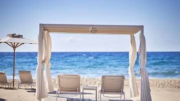Private beach, free beach shuttle