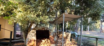 Suite A with indoor fireplace close to MT Buller
