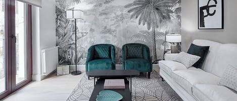 Televisie en een open haard