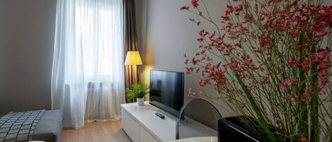 32-inch flat-screen TV with digital channels, TV