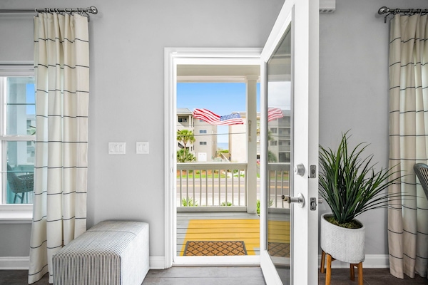 Partial ocean view from the 2nd level front door