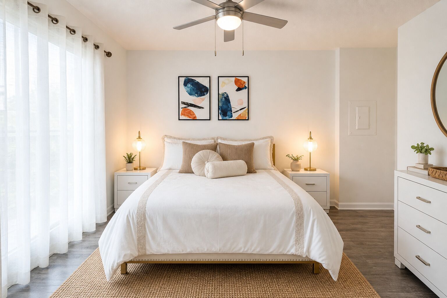 3 bedrooms, desk, iron/ironing board, free WiFi