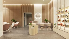 Couples treatment rooms, sauna, steam room, body treatments