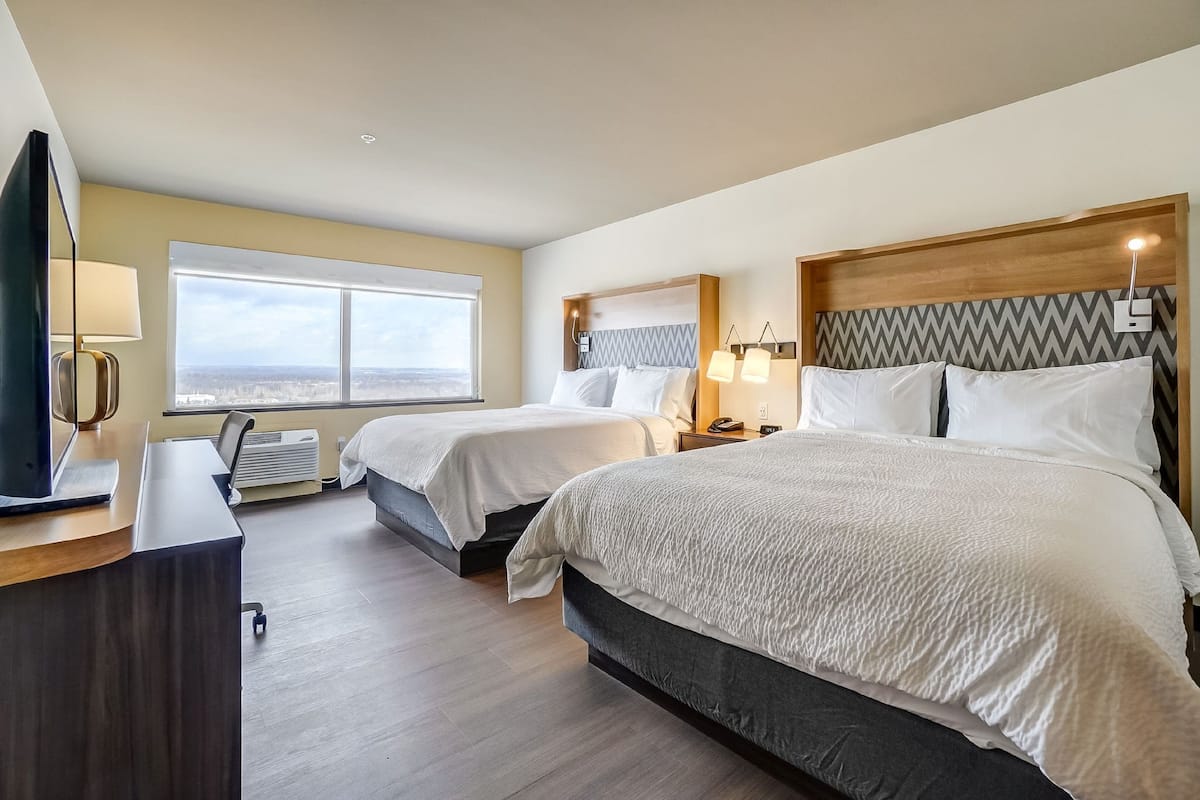standard room, 2 queen beds | 1 bedroom, in-room safe, desk, soundproofing