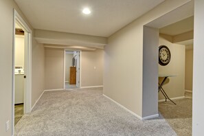 Lower Level Hallway - Charming Ranch House With Excellent Location, Comfortable and Cozy, Free WIFI (Omaha)