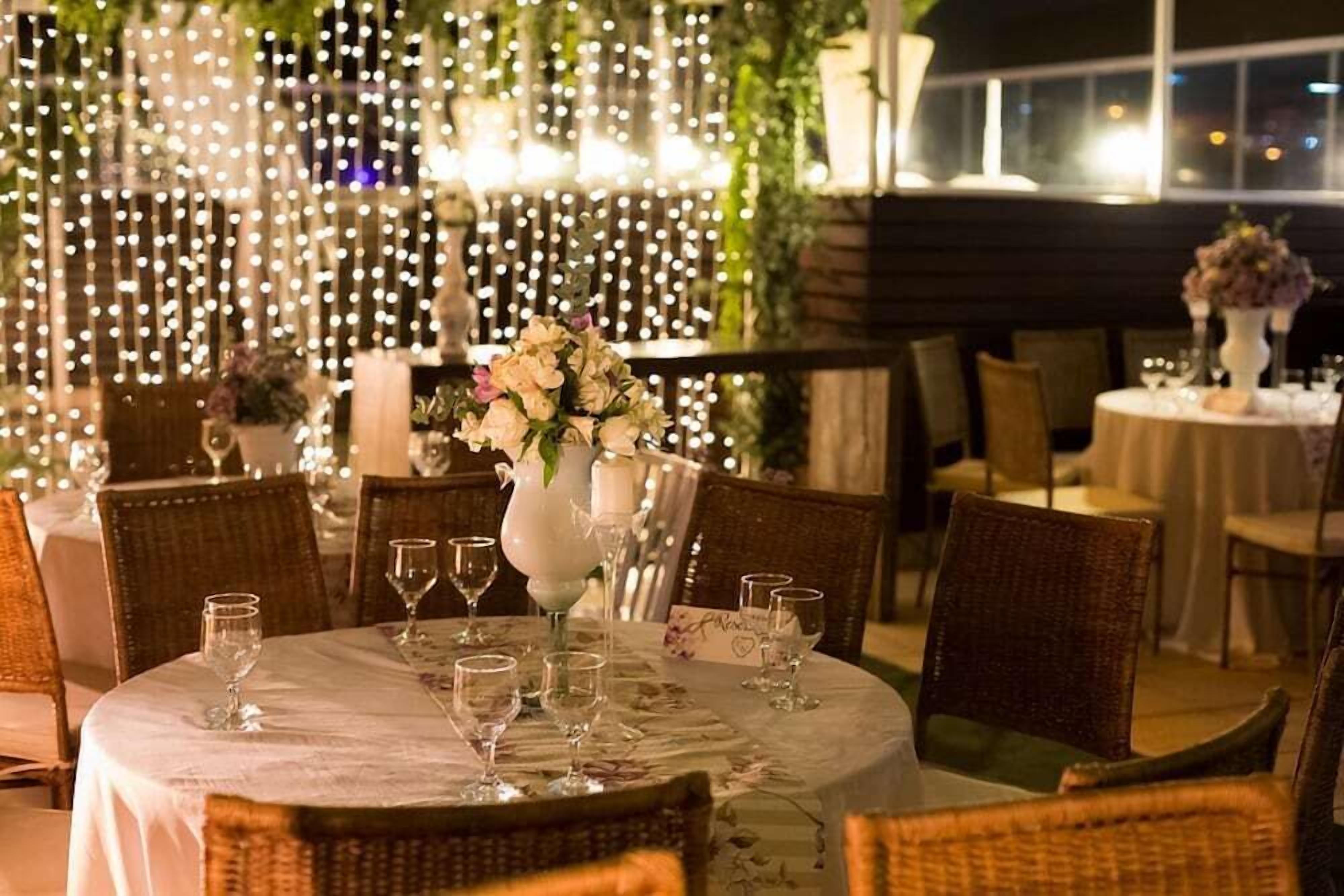 Área externa para banquete