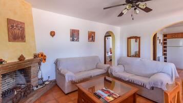 Télévision, cheminée