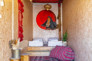 Micro Bedouin Tent | Bed sheets - Selina Ramon (Ramat Negev)