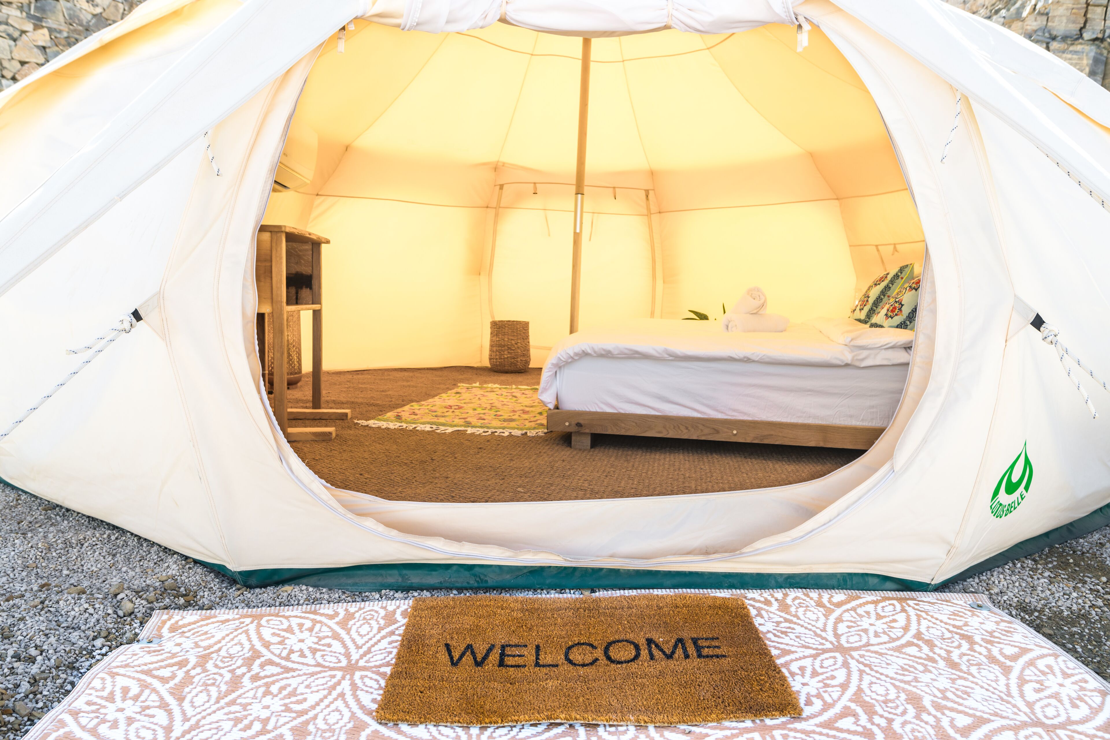 glamping standard tent | bed sheets
