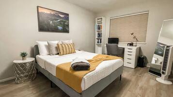 2 bedrooms, iron/ironing board, travel crib, free WiFi