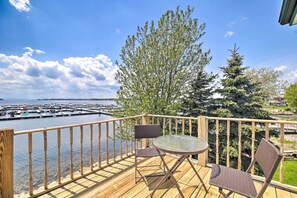Outdoor dining - Lake Champlain Home w/ Decks, Kayaks & Fire Pit! (Saint Albans City)