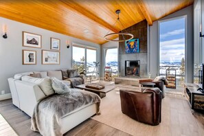 Smart TV, fireplace, video games, DVD player