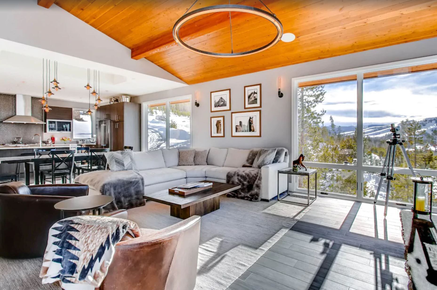 Smart TV, fireplace, video games, DVD player