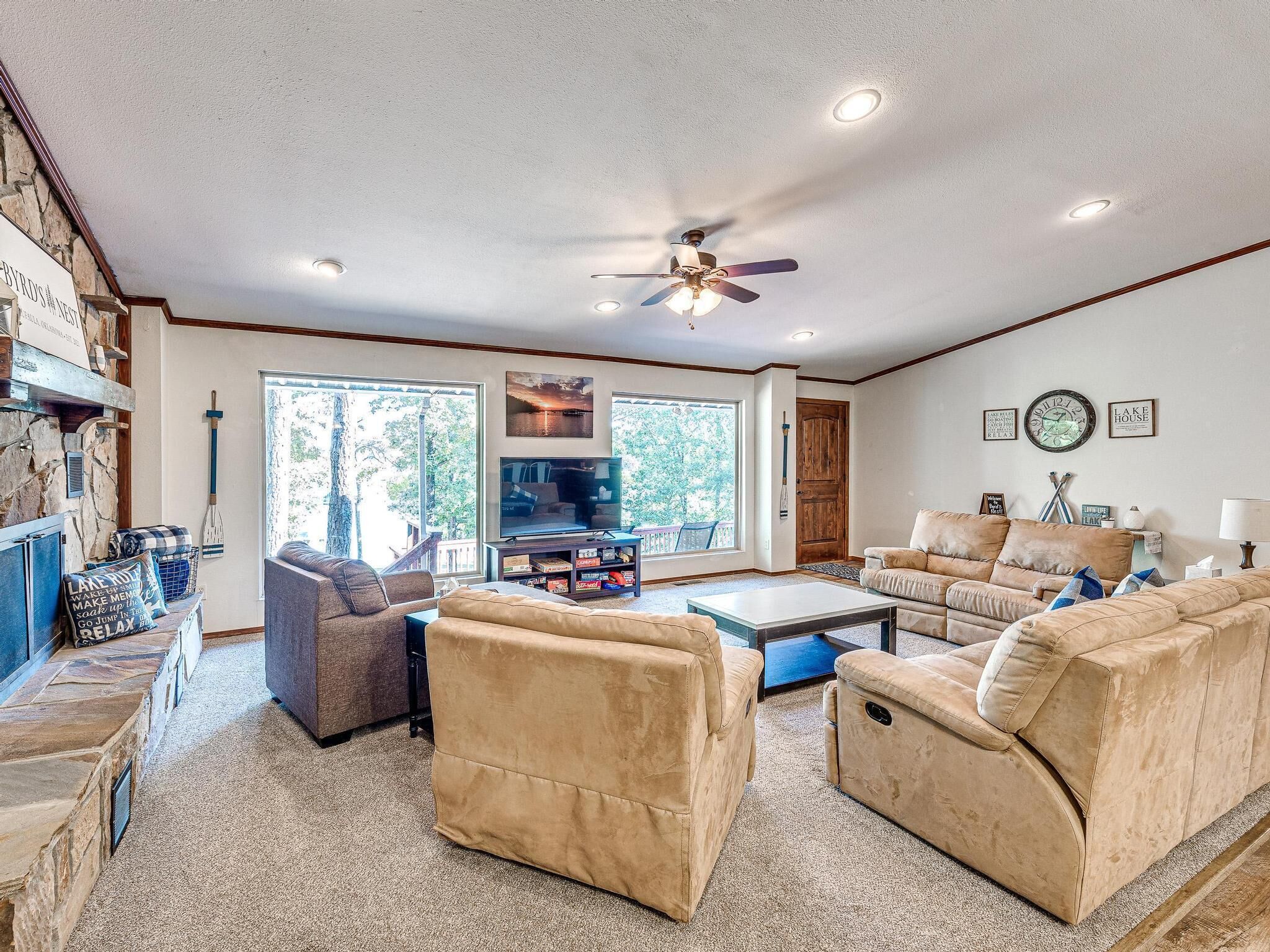 Custom Waterfront Cabin with Private Boat Dock