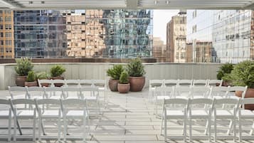 Outdoor wedding area