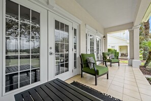 Terrace/patio - Poolside Harmony | Immediately Adjacent to the Pool | Golf Course Views | Reunion Resort Membership (Kissimmee)